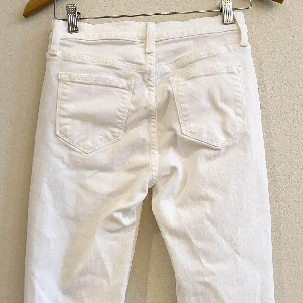 J Crew White Jeans Womens Size‎ 27 Blue Lookout High Rise Skinny Distressed - Picture 8 of 9